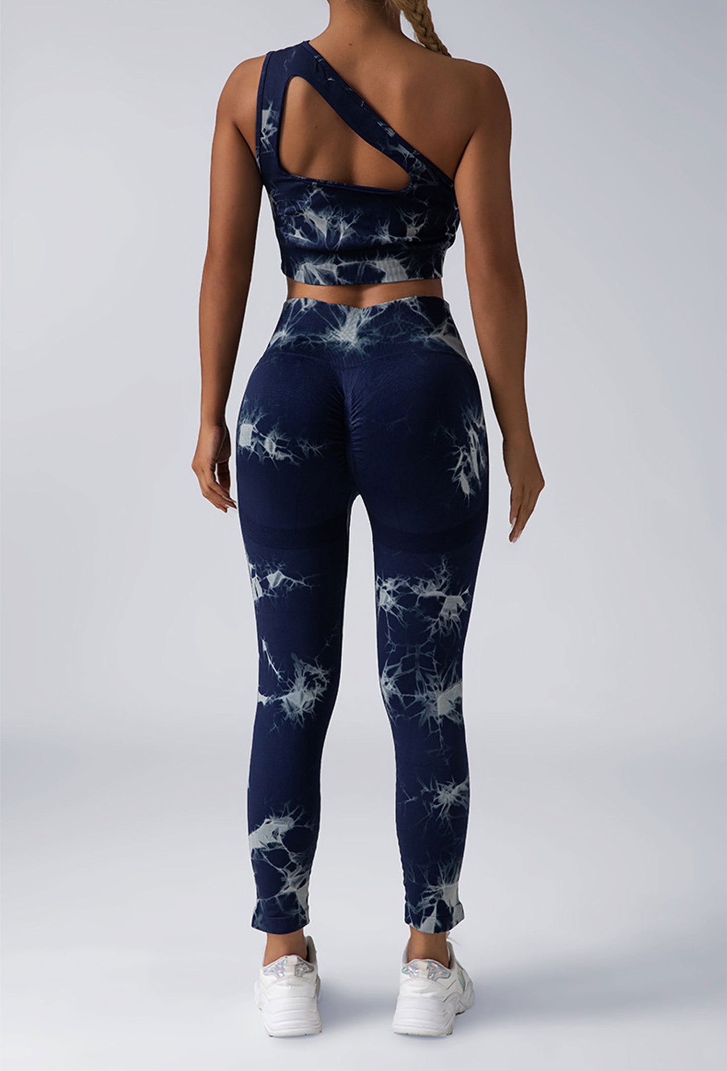 Women Scrunch Workout Leggings Butt Lifting High Waisted Yoga Pants - Tie Dye Seamless Booty Gym Tights