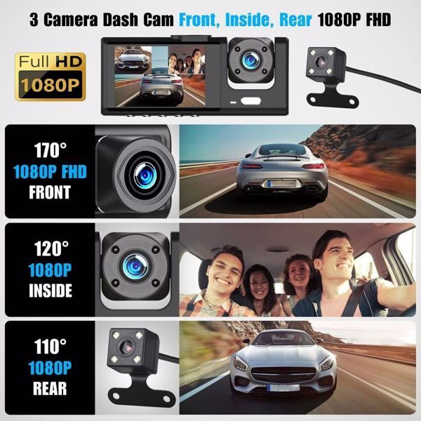 High Definition 1080P Front And Rear Built-in Dual Lens Car Dashcam