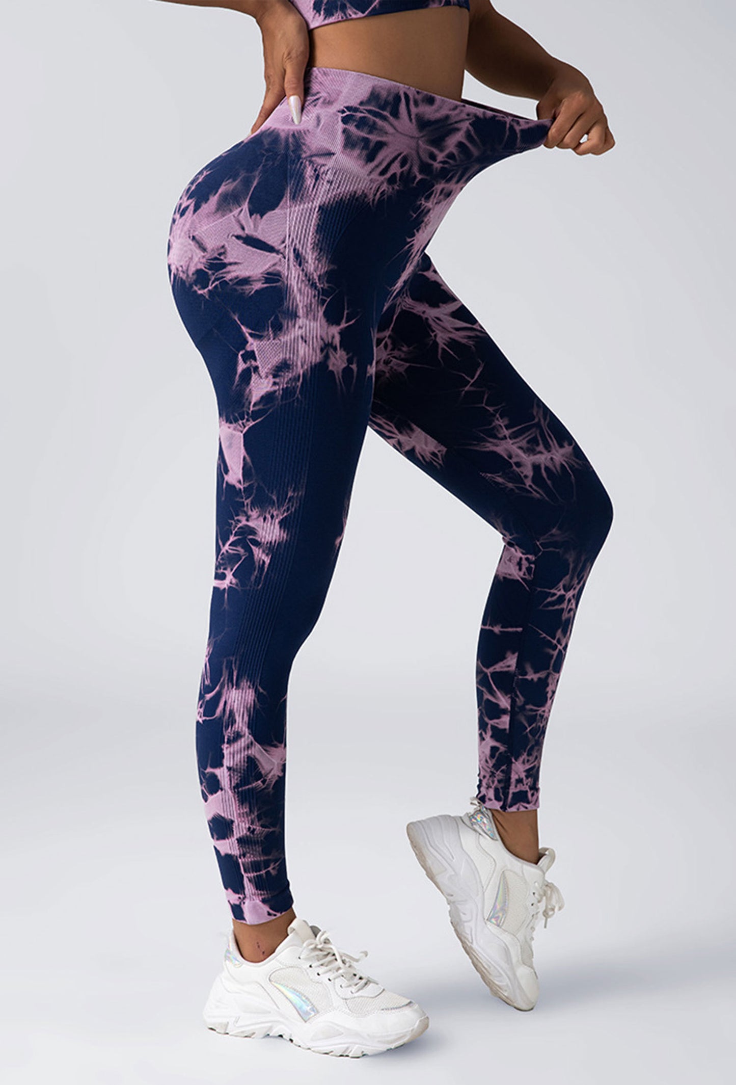 Women Scrunch Workout Leggings Butt Lifting High Waisted Yoga Pants - Tie Dye Seamless Booty Gym Tights